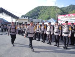 Pimpin Apel Pergeseran Pasukan ke TPS, Ini penekanan Kapolresta Gorontalo Kota