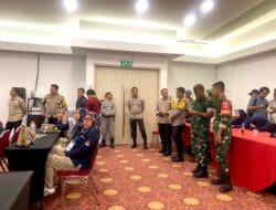 Kapolresta Gorontalo Kota Cek Kesiapan Pengamanan Rapat Pleno Penghitungan Suara Tingkat KPU Kota Gorontalo