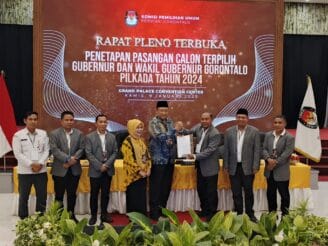 KPU Gorontalo Tetapkan Gusnar Ismail-Idah Syaidah Sebagai Gubernur dan Wakil Gubernur Terpilih