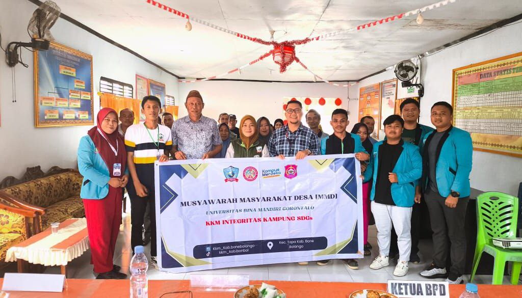 Mahasiswa UBM Gorontalo Bangun Desa Melalui Program MBKM Mandiri Kampung SDGs