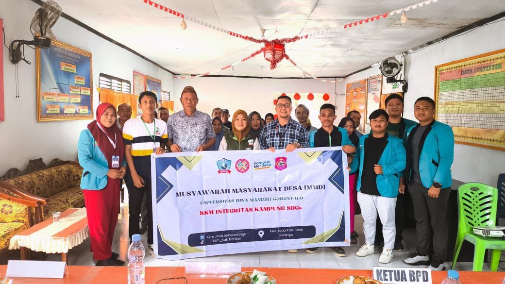 Mahasiswa UBM Gorontalo Bangun Desa Melalui Program MBKM Mandiri Kampung SDGs