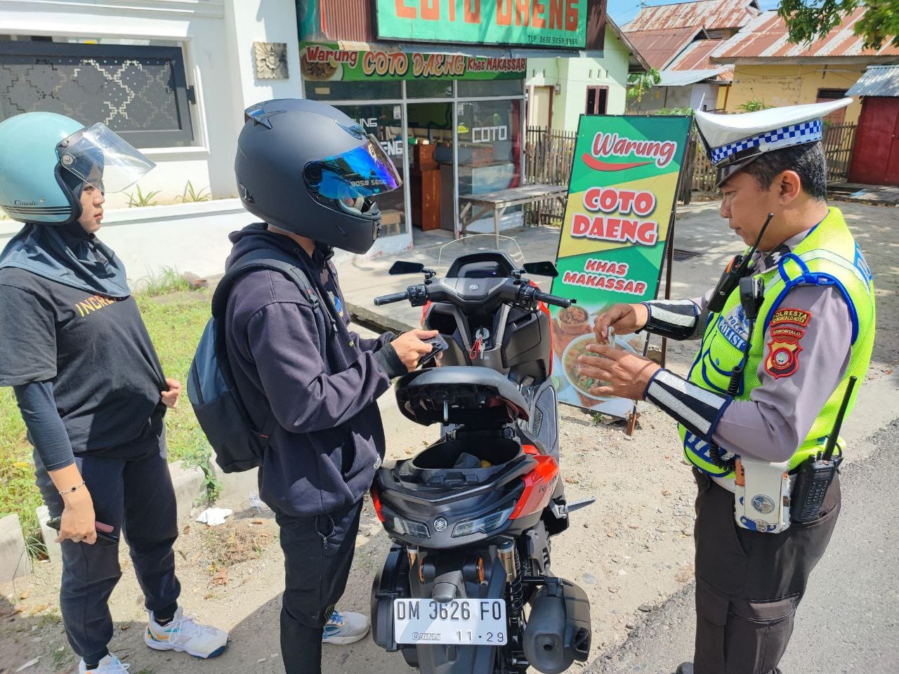 Polresta Gorontalo Kota saat menggelar Operasi Keselamatan Otanaha 2025 ( F. Hms)