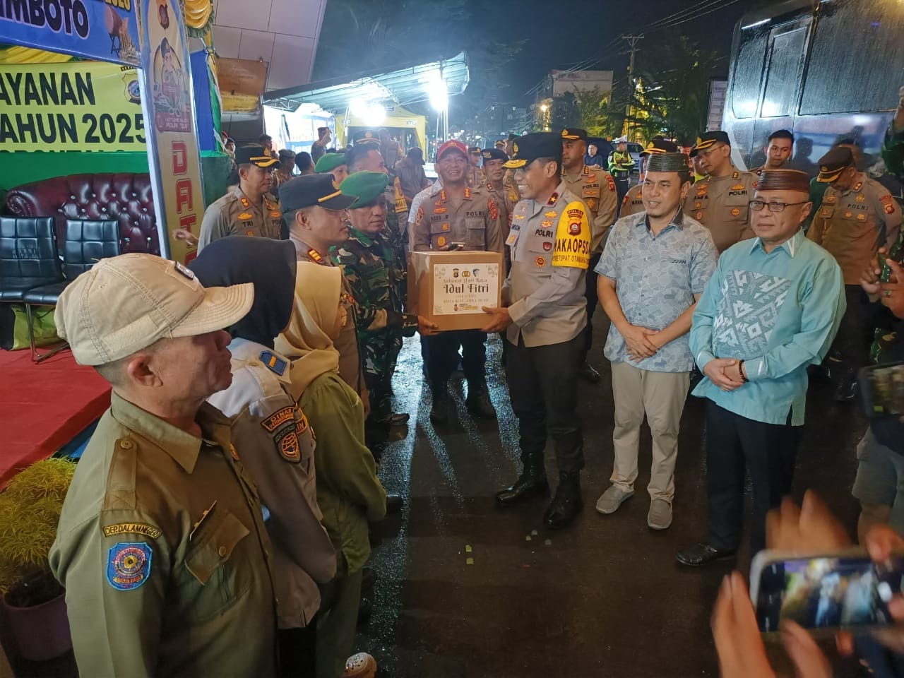 Wakapolda Gorontalo Brigjen Pol. Simson Zet RIngu, SIK, MSi., turun langsung meninjau kesiapan Pos Pengamanan (Pos Pam)