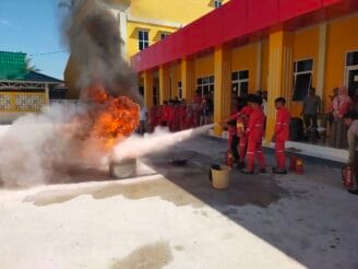 Mahasiswa K3 UBM Gorontalo  Gelar Simulasi Tanggap Kebakaran‎