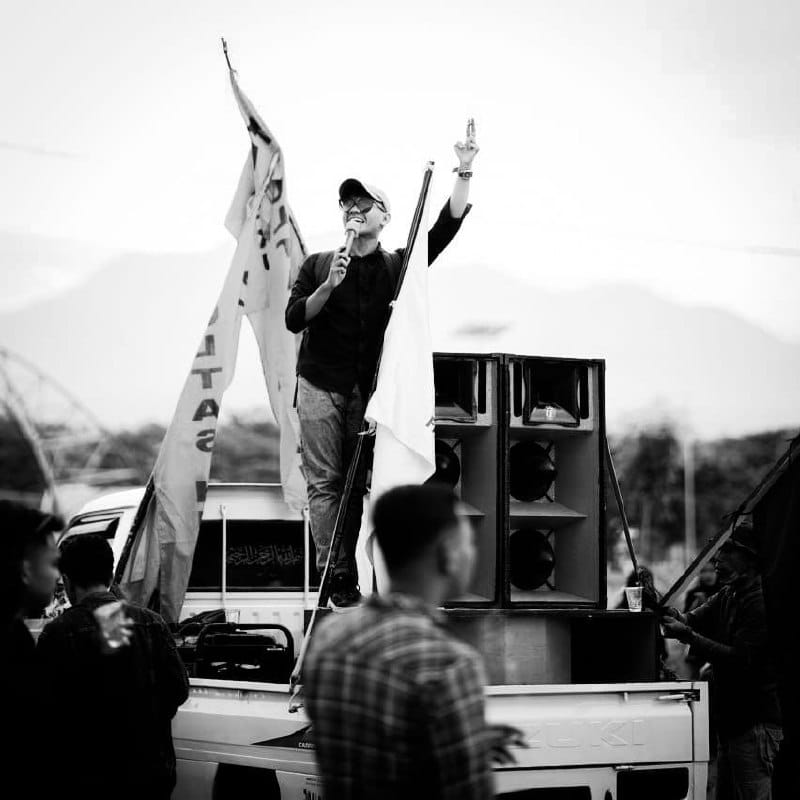 Aksi Protes Pemilihan Presiden dan Wakil Presiden BEM Universitas Negeri Gorontalo ( Foto: Ist)