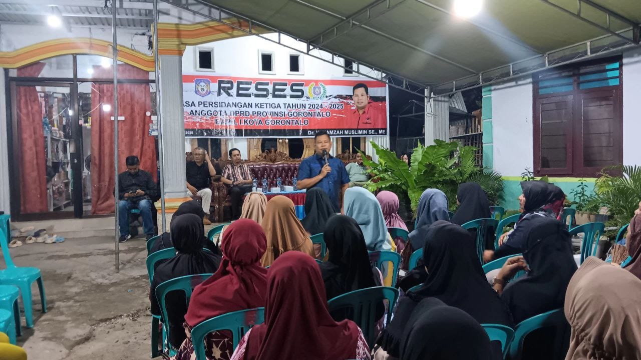 Anggota DPRD Provinsi Gorontalo, Hamzah Muslimin pada Agenda Reses ( Foto; Abdi)