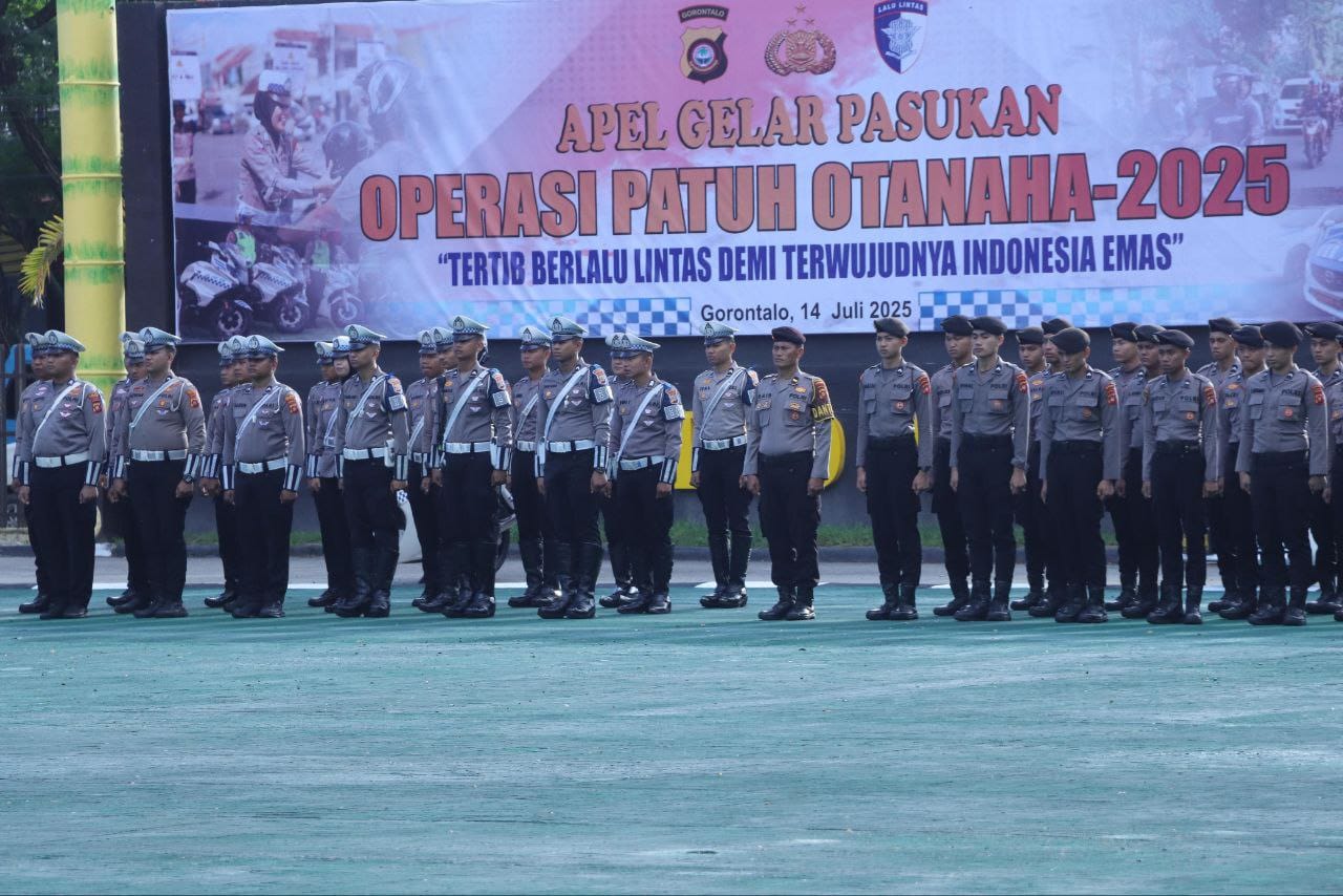 Apel Gelar Pasukan Operasi Patuh Otanaha 2025 (Foto : Hms)
