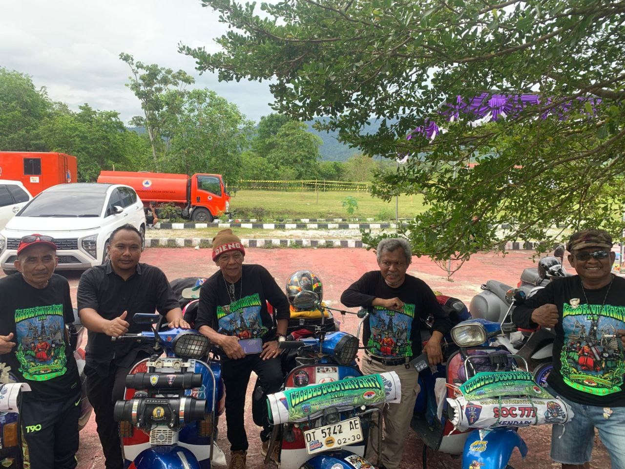 Scooter Otomotif Club (SOC) 777 dari Kendari, Sulawesi Tenggara pada CSP XVIII Gorontalo. ( Foto: Fahri)