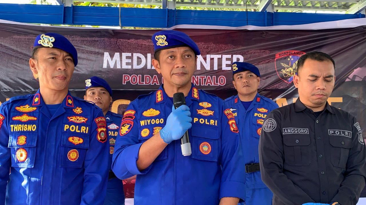 Direktur Polairud Polda Kombes Pol. Wiyogo Pamungkas, S.I.K., M.Hum Pada Press Conference, Rabu, 13/8/2025 ( Foto: Hadi)