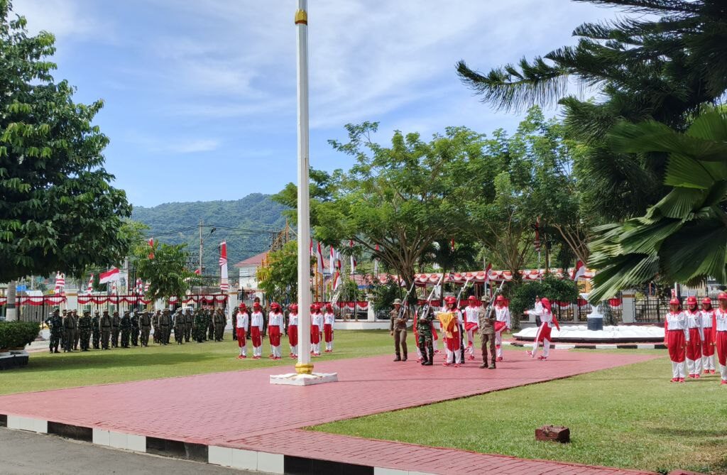 Paskibraka Provinsi Gorontalo, saat latihan di Rudis Gubernur Gorontalo, Rabu 13/8/2023