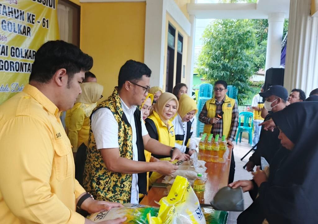 Golkar Gorontalo Rayakan HUT ke-61 dengan Pengobatan Gratis, Pasar Murah, dan Aksi Sosial