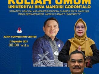 UBM Gorontalo Gelar Kuliah Umum Bersama Prof. Dr. Basri Modding, Fokus pada Strategi Penguatan SDM Berkarakter
