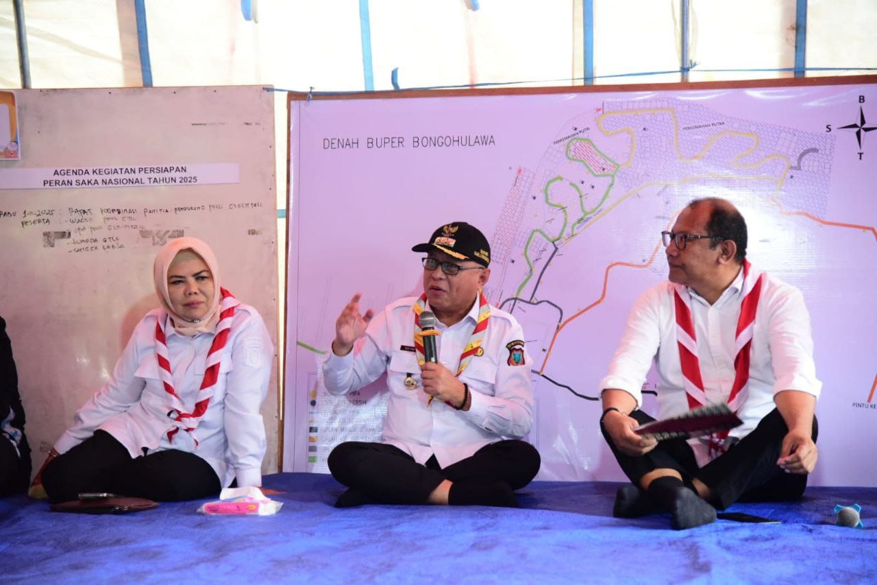 Wakil Gubernur, Bupati Gorontalo dan Pramuka Gorontalo Mantapkan Kesiapan Peran Saka Nasional 2025