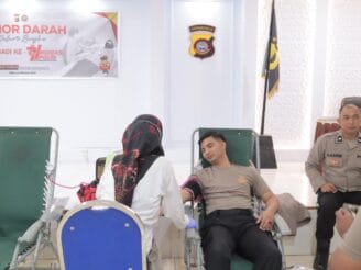 ‎Polresta Gorontalo Kota Rayakan HUT Humas Polri ke-74 dengan Aksi Donor Darah: Wujud Nyata Polri Humanis
