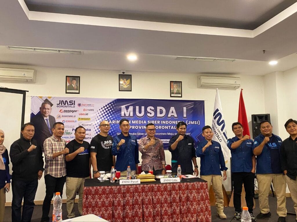 Musda I JMSI Provinsi Gorontalo, Minggu (12/10/2025), di FOX Hotel Kota Gorontalo.