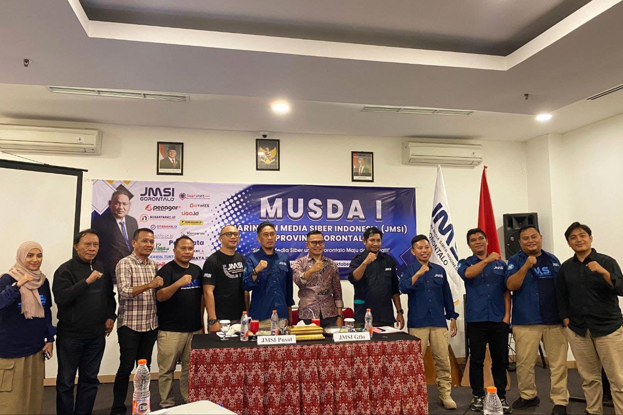 Musda I JMSI Provinsi Gorontalo, Minggu (12/10/2025), di FOX Hotel Kota Gorontalo.