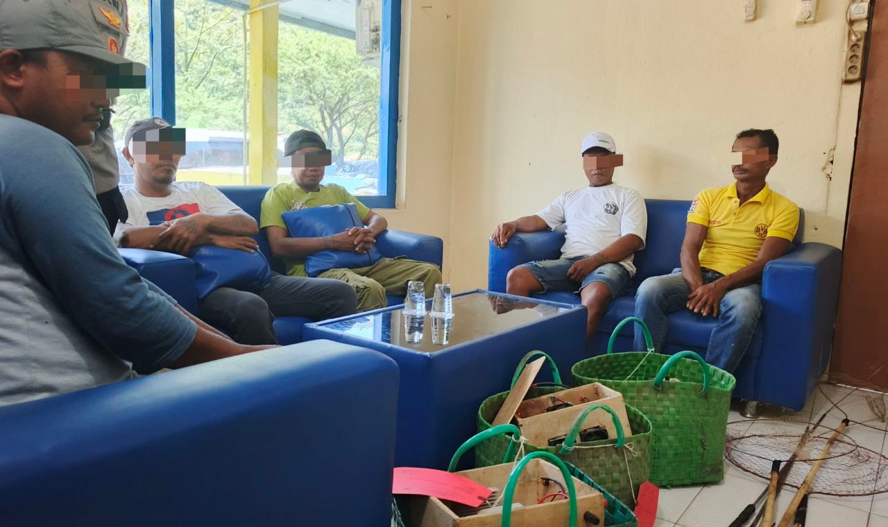 lima nelayan, Pelaku penangkapan ikan menggunakan alat setrum di perairan Danau Limboto,