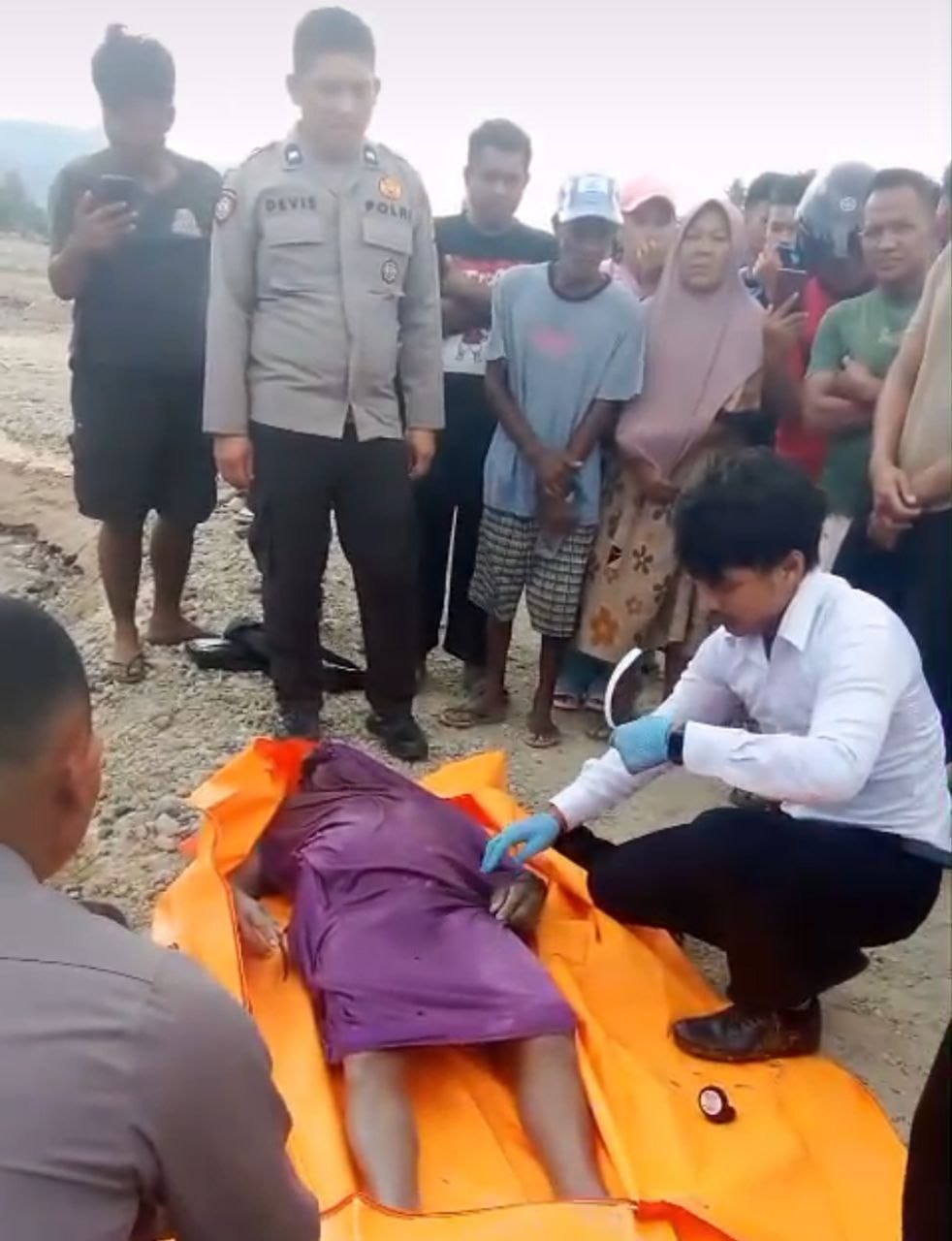 Kondisi mayat ditemukan mengapung di aliran Sungai Bone