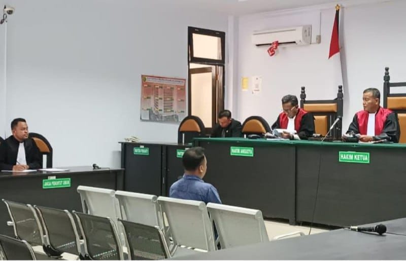 Suasana sidang KUR Fiktif BRI Kwandang. (f. ist)