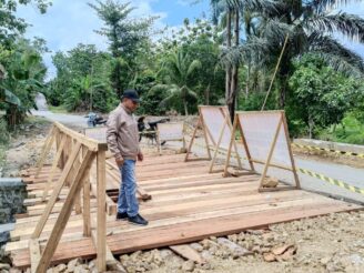 Syarifuddin Bano Tinjau Jembatan Darurat Mulyonegoro–Karya Mukti, Desak Pembangunan Permanen