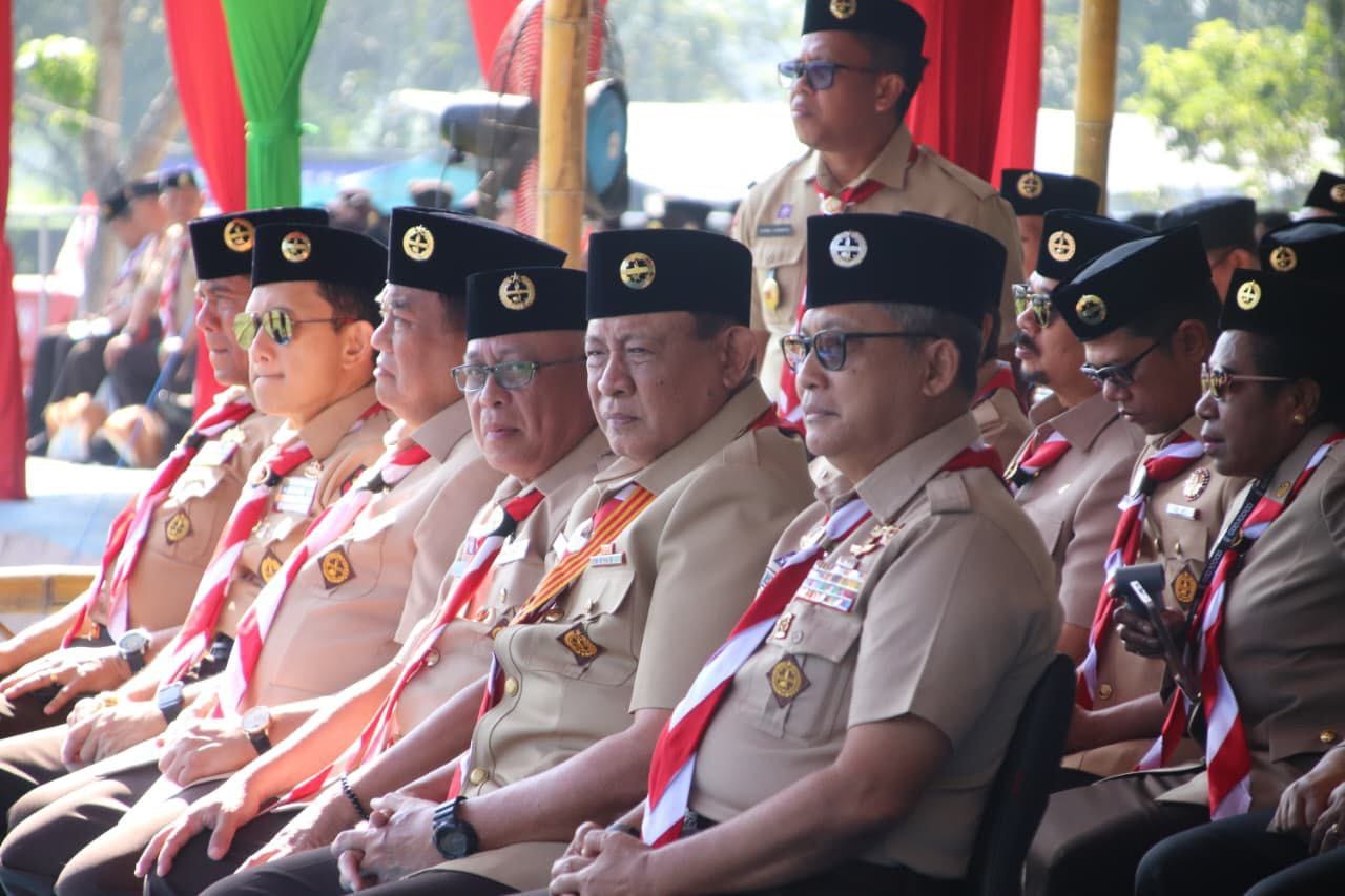 Ketua Kwarda Pramuka Provinsi Gorontalo H. Sofyan Puhi Pada Pembukaan Peran Saka Nasional