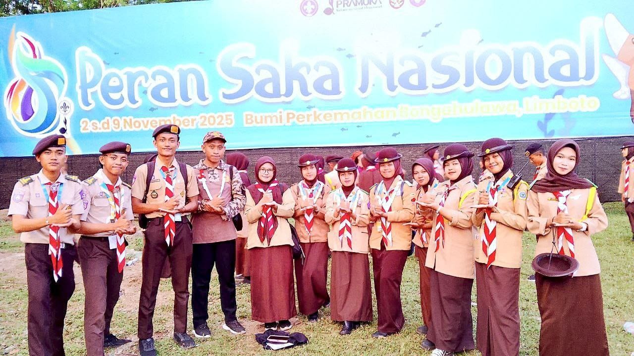 Siswa SMK Bina Mandiri Boalemo Usai Mengikuti Peran Saka Nasional