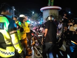 Satlantas Gorontalo Kota Bubarkan Balap Liar, Dua Motor Disita Polisi