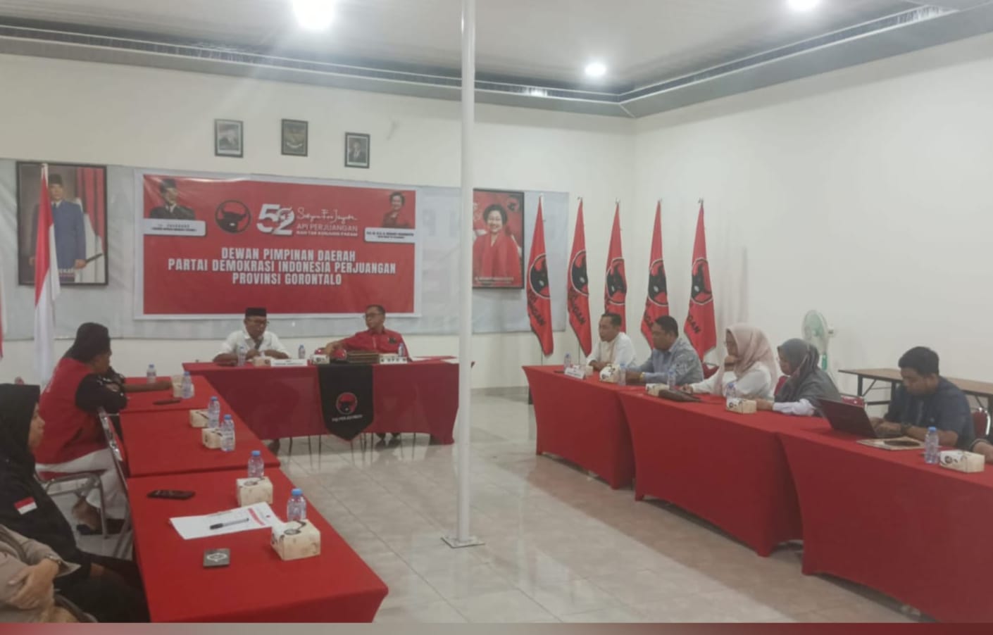 Klarifikasi KPU Provinsi Gorontalo ke DPD PDIP, Terkait pengisian PAW DPRD Provinsi Gorontalo ( Foto: Hms)