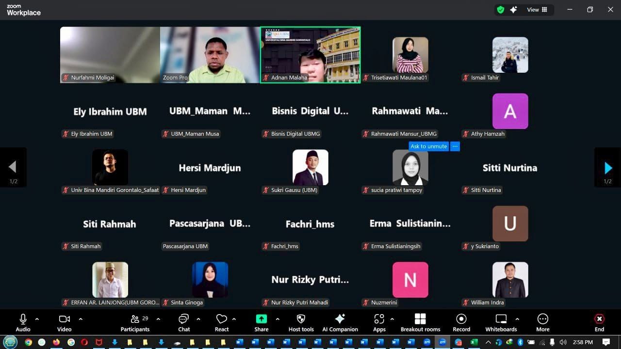 UBMG menggelar rapat pembahasan pembaruan Rencana Strategis (Renstra) Kampus, Rabu (21/1/2026), melalui Zoom Meeting.