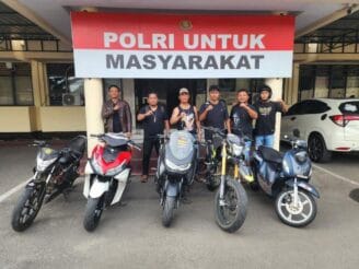 ‎Sindikat Curanmor Lintas Provinsi Dibongkar, Polresta Gorontalo Kota Amankan 5 Motor di Sulut‎