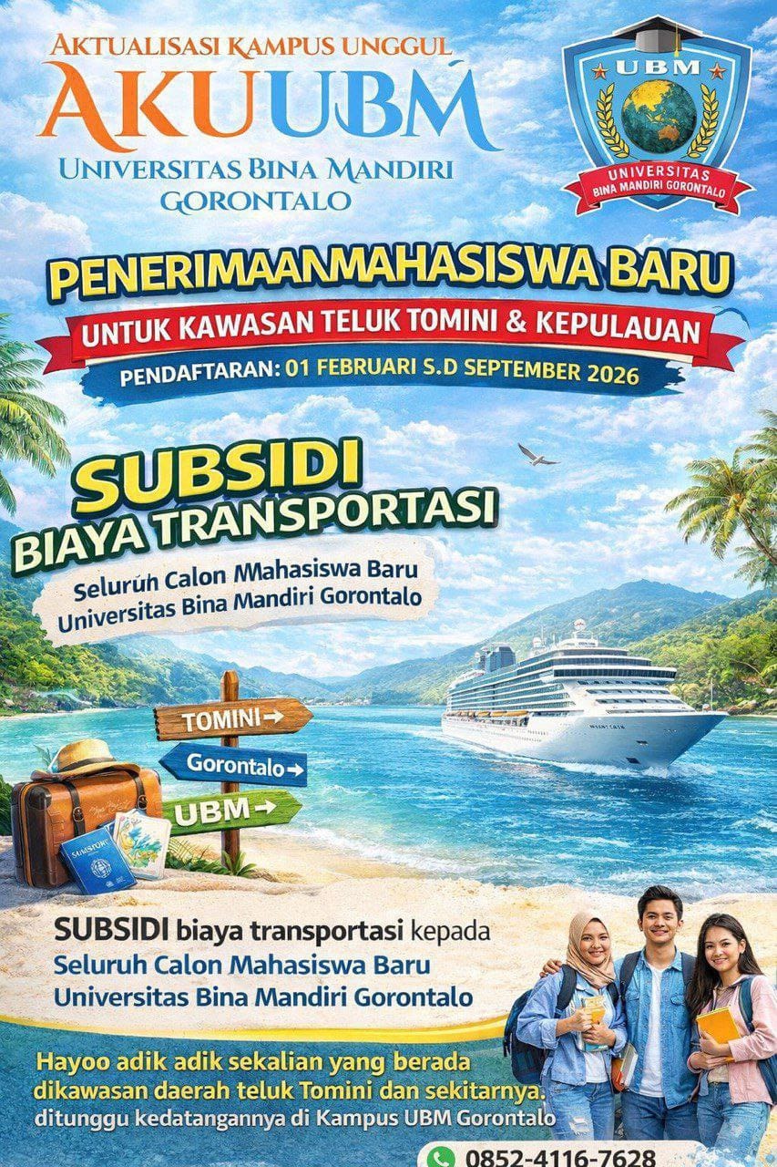 Flayer Universitas Bina Mandiri Gorontalo