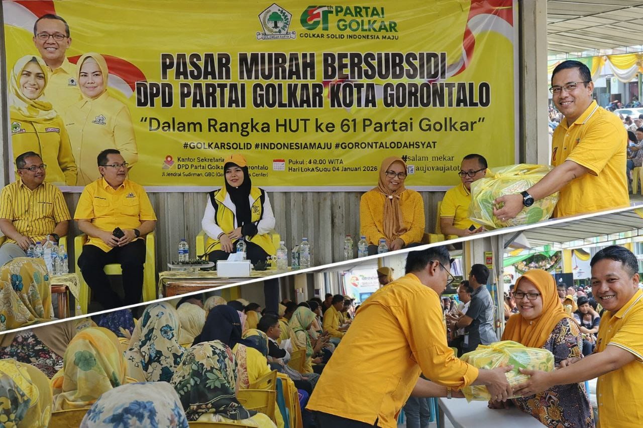 DPD II Partai Golkar Kota Gorontalo Gelar Pasar Murah Bersubsidi