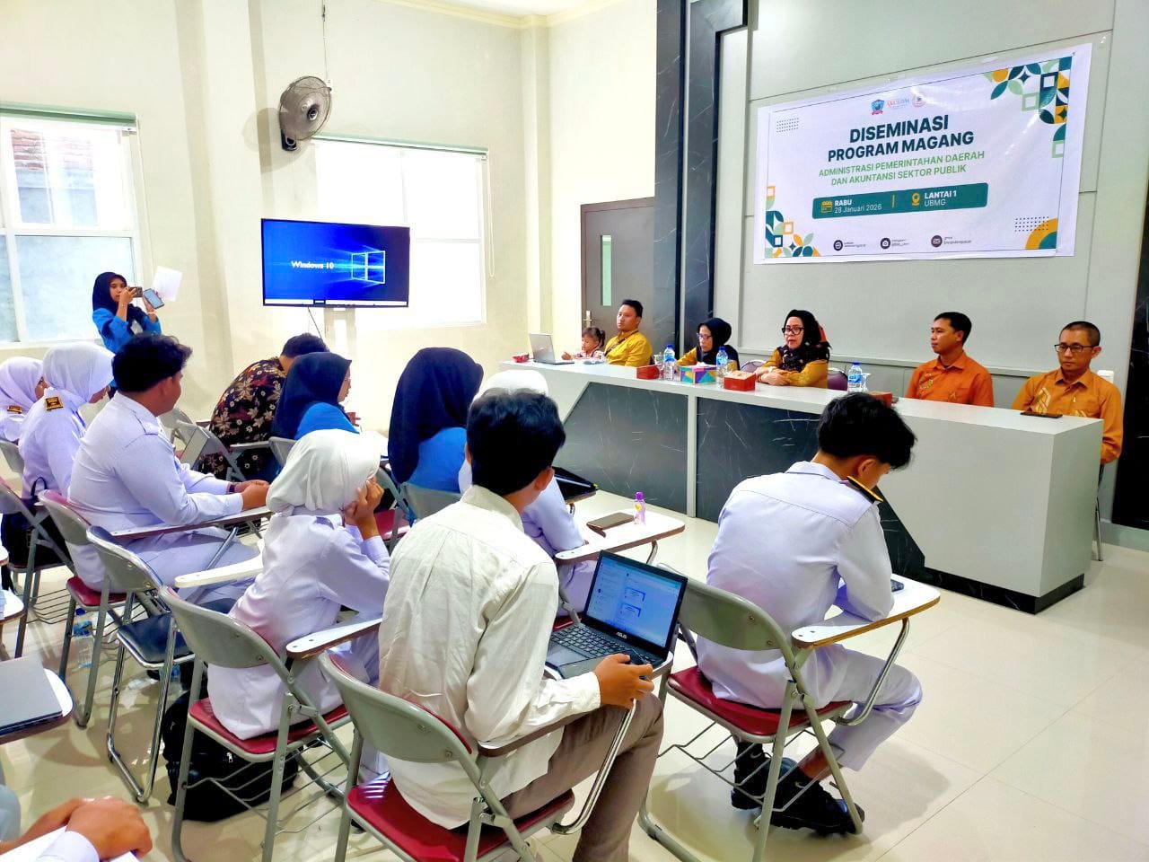 Kegiatan Diseminasi Program Magang mahasiswa Program Studi Administrasi Pemerintahan Daerah (APD) dan Akuntansi Sektor Publik (ASP),