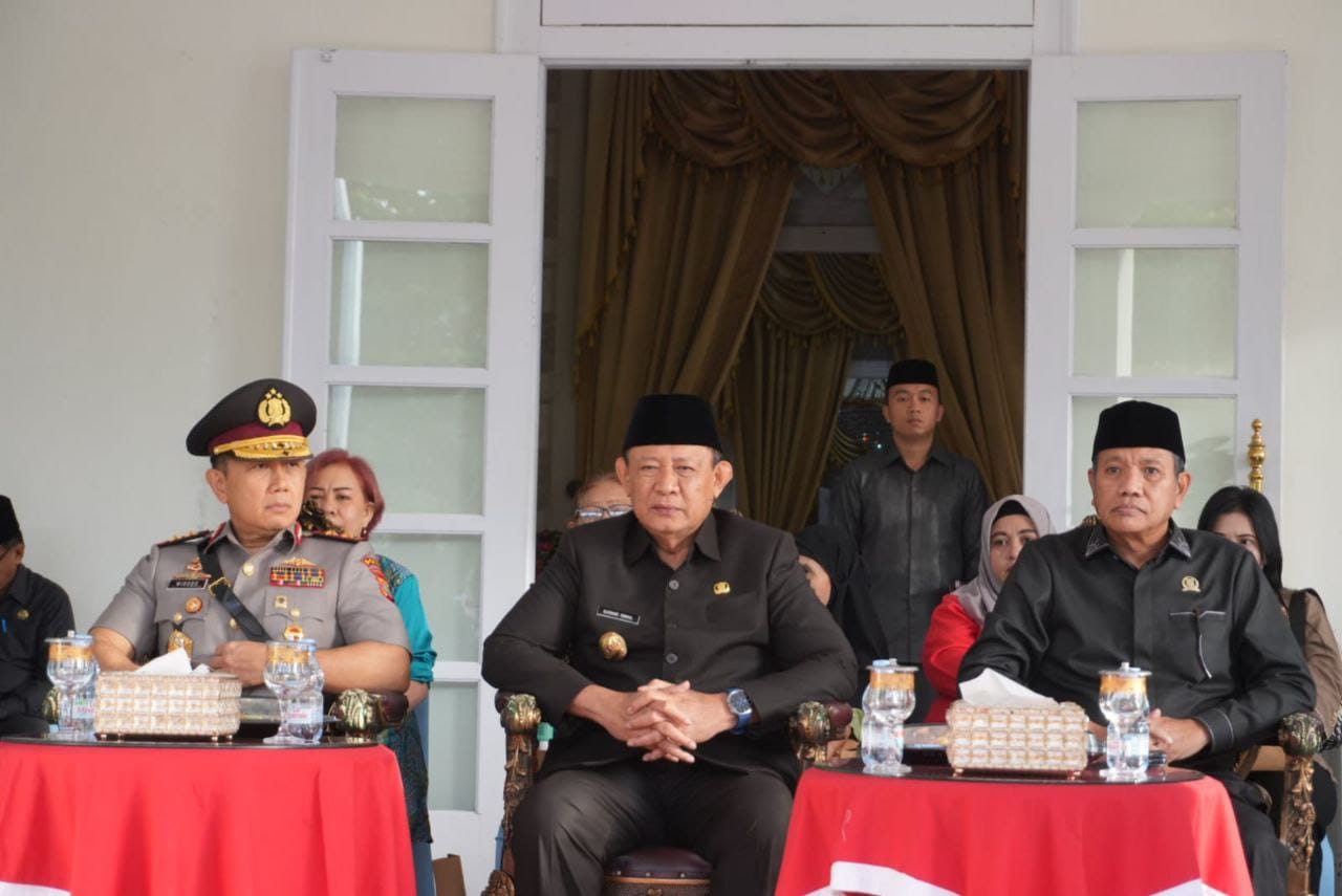 Wakil Ketua DPRD Provinsi Gorontalo, Ridwan Monoarfa pada Upacara Hari Patriotik ke-84
