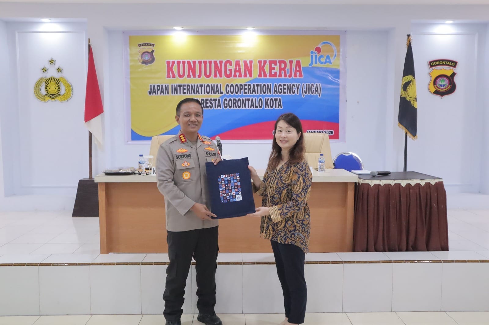 Kunjungan kerja delegasi Japan International Cooperation Agency (JICA) di Polresta Gorontalo  Kota