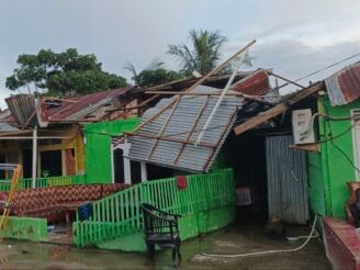 Puting Beliung Rusak Rumah Warga di Tibawa, Kabupaten Gorontalo