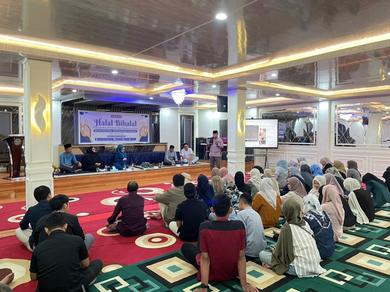 Halal Bi Halal Yayasan Bina Taruna Gorontalo di Aula Inovasi Universitas Bina Taruna Gorontalo, Sabtu (14/2/2026),