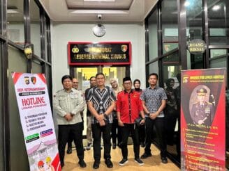 Dirreskrimsus Polda Gorontalo Pimpin Audiensi dan Sosialisasi Posko Desk Ketenagakerjaan Bersama Serikat Pekerja