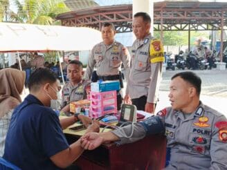 Polda Gorontalo Dukung Aksi Donor Darah Peringatan HPN ke-80