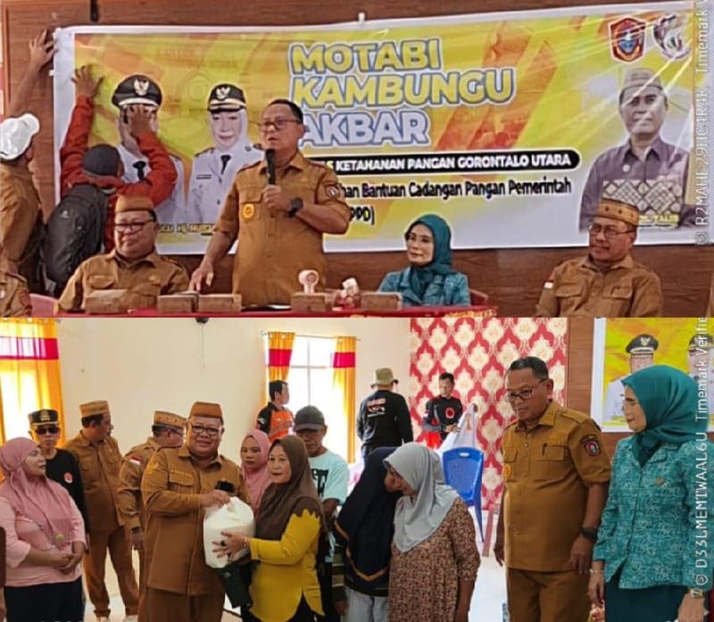 Pemkab Gorut dan Satgas Saber Pengawasan Pangan Salurkan 2,5 Ton Beras CPPD