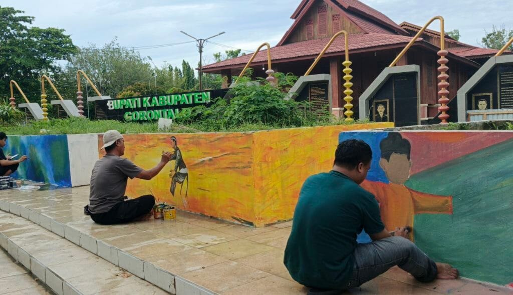 HPN ke-80, All Jurnalis Gorontalo Percantik Taman Budaya Limboto Lewat Lomba Mural PERSTAPORA 2026